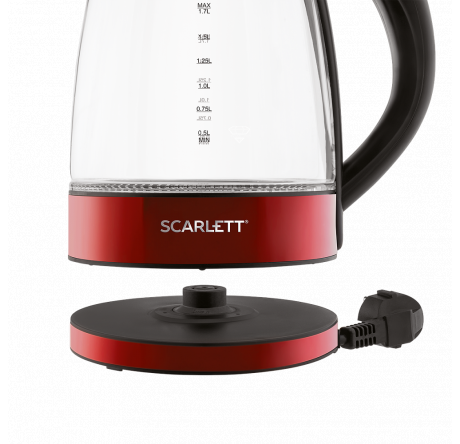 Чайник Scarlett SC-EK27G99 красный  Scarlett - krselo-experts.ru – фото 1