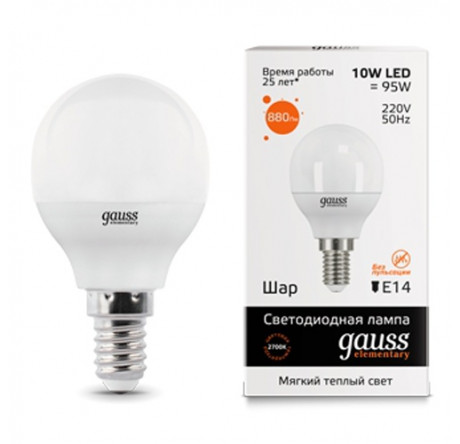 GAUSS LED ELEMENTARY CANDLE 10W GAUSS - krselo-experts.ru – фото 1