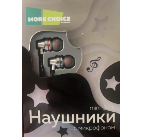 More Choice P71 вакуумные AUX разъём с МК и рег.громкости длина 1.2м черный Наушники MORE CHOICE - krselo-experts.ru – фото 1