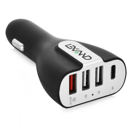 Lexand USB LP-4C (черный) азу с четырьмя портами  Автомобильное зарядное устройство  LEXAND - krselo-experts.ru – фото 1