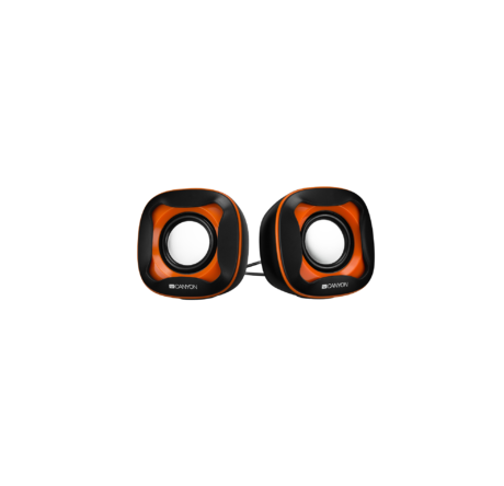 Canyon USB 2.0 Speaker black +orange 021C 2*3W 4 Ohm ABS 1.2m cable with USB2.0 & 3.5mm audi Колонки CANYON - krselo-experts.ru – фото 1