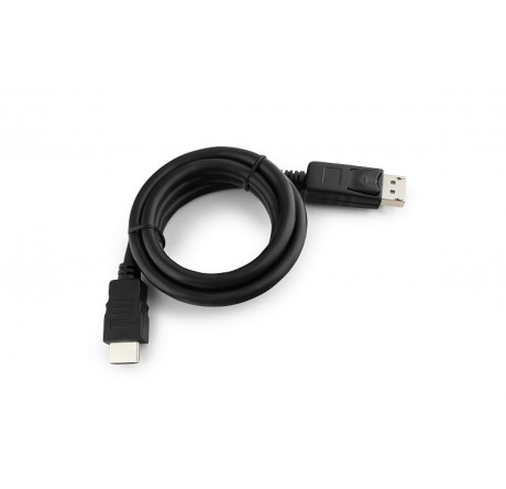 Cablexpert CC-DP-HDMI-1M DisplayPort->HDMI 1м, 20M/19M, черный, экран, пакет Кабель  CABLEXPERT - krselo-experts.ru – фото 1
