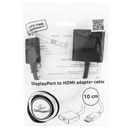 Cablexpert A-DPM-HDMIF-002 DisplayPort -> HDMI 20M/19F, пакет Переходник  CABLEXPERT - krselo-experts.ru – фото 1
