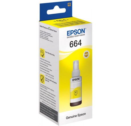 Epson Yellow для L100 70ml желтый C13T66444A Картридж  Epson - krselo-experts.ru – фото 1