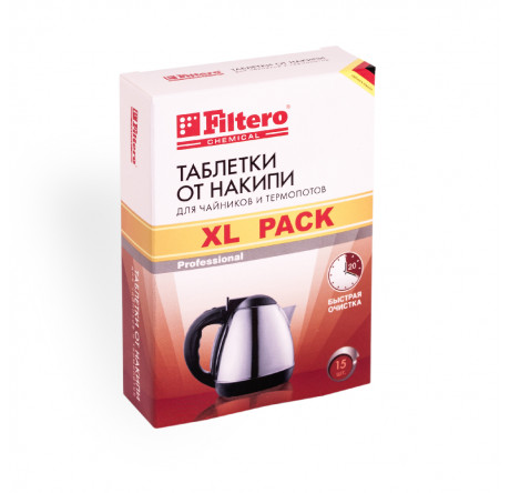 Таблетки от накипи д/чайников Filtero XL Pack, арт 609 Filtero - krselo-experts.ru – фото 2