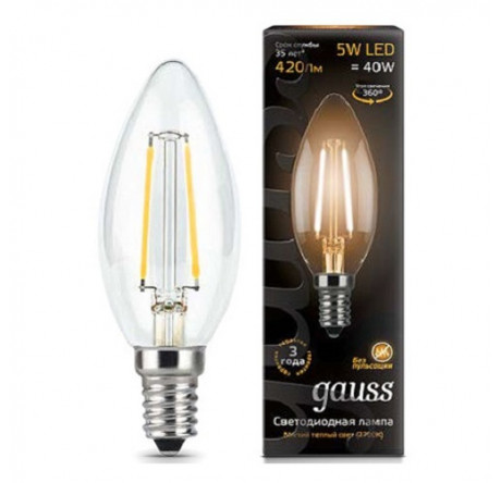 GAUSS LED FILAMENT CANDLE OPAL E14 GAUSS - krselo-experts.ru – фото 1