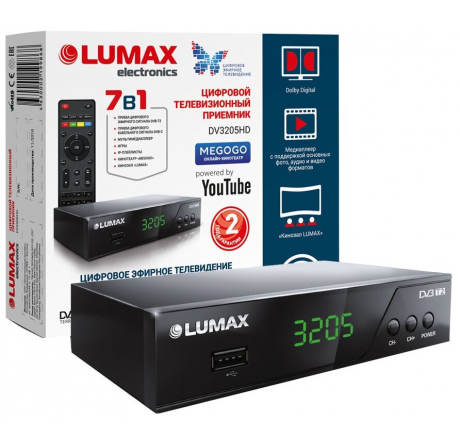 Lumax DVB-T2 DV3205HD Цифровой телевизионный приемник Тюнер  LUMAX - krselo-experts.ru – фото 1