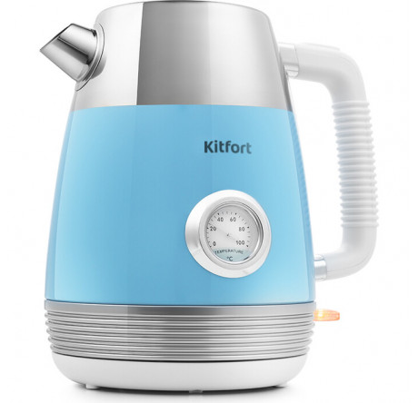 Электрочайник Kitfort KT-633-4 голубой  Kitfort - krselo-experts.ru – фото 1