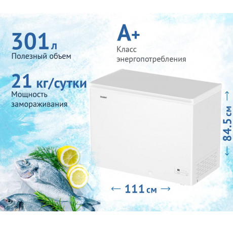 Haier HCE301R белый Морозильный ларь  HAIER - krselo-experts.ru – фото 1