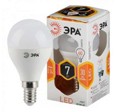 Эра LED P45-7W-827-E14 ЭРА - krselo-experts.ru – фото 1