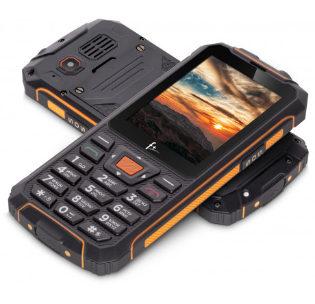 Мобильный телефон F+ R280С Black-orange F+ - krselo-experts.ru – фото 1