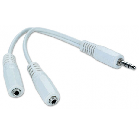 Gembird CCA-415W, джек3.5->2х джек3.5 10см GEMBIRD - krselo-experts.ru – фото 1