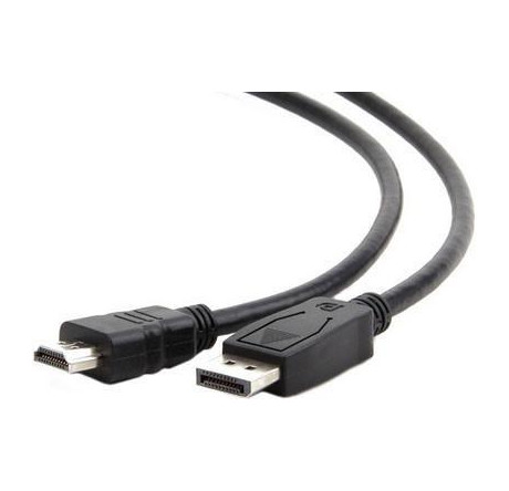 Cablexpert CC-DP-HDMI-3M DisplayPort->HDMI 3м, 20M/19M, черный, экран, пакет Кабель  CABLEXPERT - krselo-experts.ru – фото 1