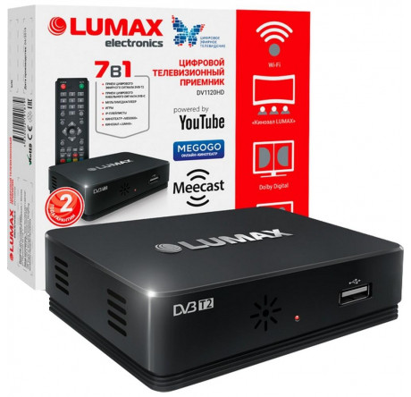 Lumax DVB-T2 DV1120HD Цифровой телевизионный приемник  Тюнер LUMAX - krselo-experts.ru – фото 1