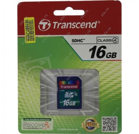Карта памяти SDHC Transcend 16GB (TS16GSDHC4) Transcend - krselo-experts.ru – фото 1