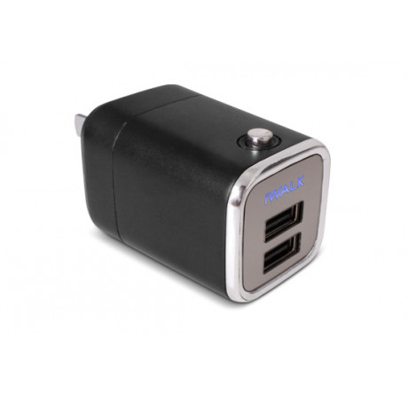 Адаптер питания iWalk charger 2хUSB black Noname - krselo-experts.ru – фото 1