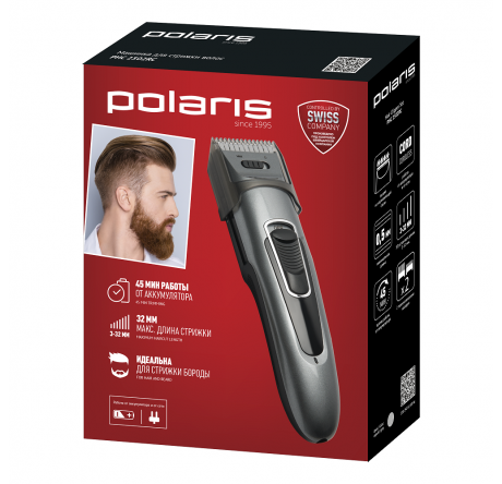 Polaris PHC 2502RC серый Машинки для стрижки волос Polaris - krselo-experts.ru – фото 1