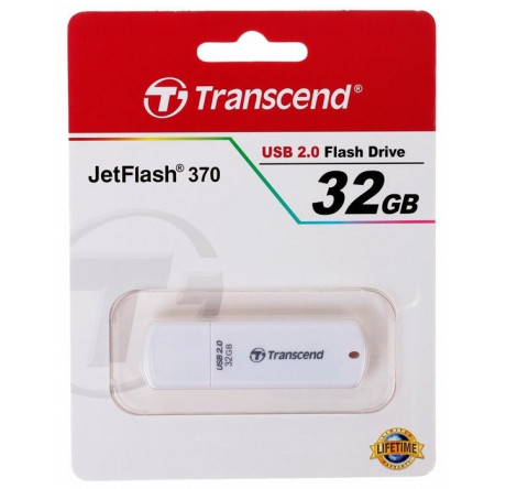 USB флеш-накопитель Transcend 32Gb Jetflash 370 USB2.0 белый Transcend - krselo-experts.ru – фото 1